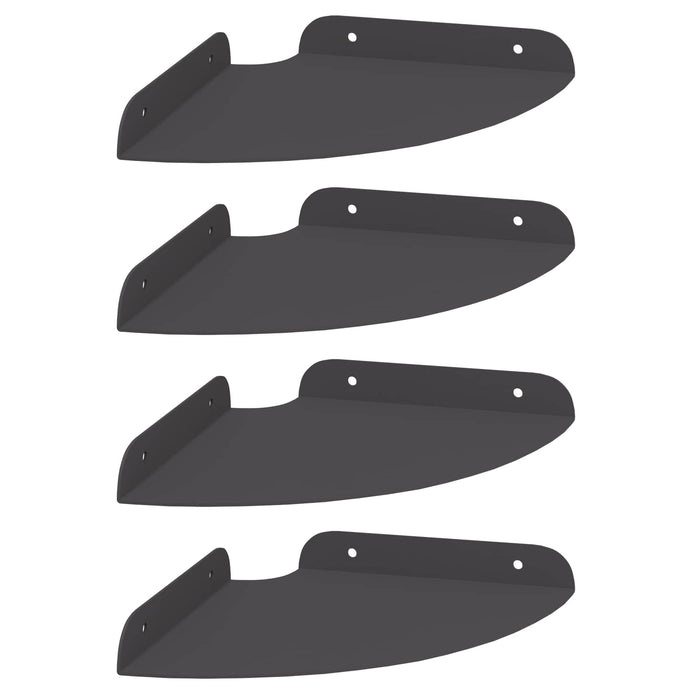 Raft suspendat cu raft cu depozitare 4 pcs Negru 18 x 18 x 2 cm - WALTI WALTI