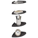 Raft suspendat cu raft cu depozitare 4 pcs Negru 18 x 18 x 2 cm - WALTI WALTI