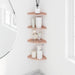 Raft suspendat cu raft cu depozitare 4 pcs Roz 18 x 18 x 2 cm - WALTI WALTI