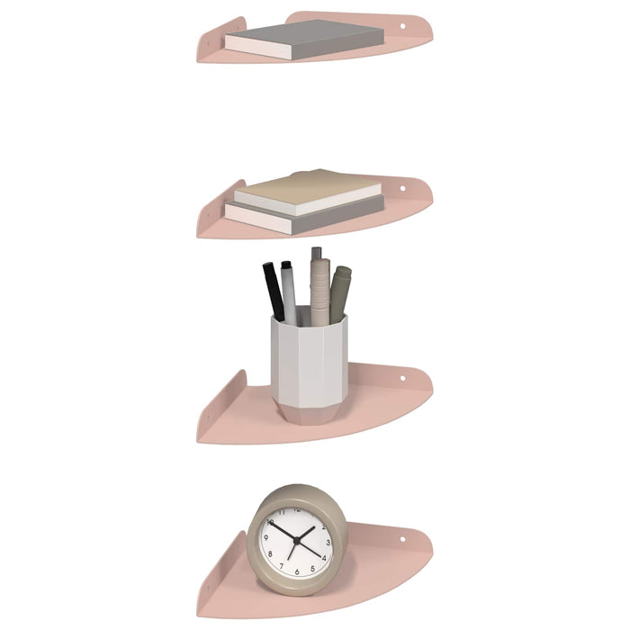 Raft suspendat cu raft cu depozitare 4 pcs Roz 18 x 18 x 2 cm - WALTI WALTI