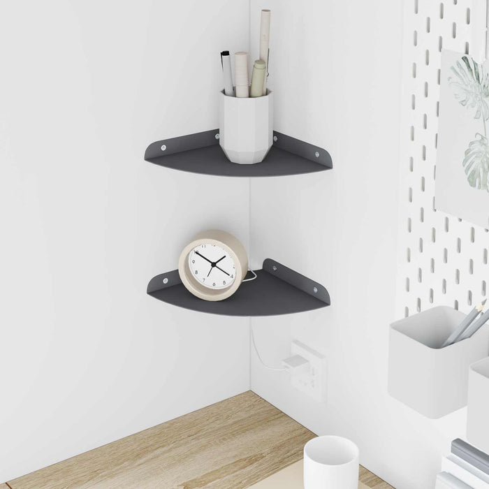 Raft suspendat cu raft 2 pcs Antracit 18 x 18 x 2 cm - WALTI WALTI