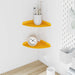 Raft suspendat cu raft 2 pcs Galben muștar 18 x 18 x 2 cm - WALTI WALTI