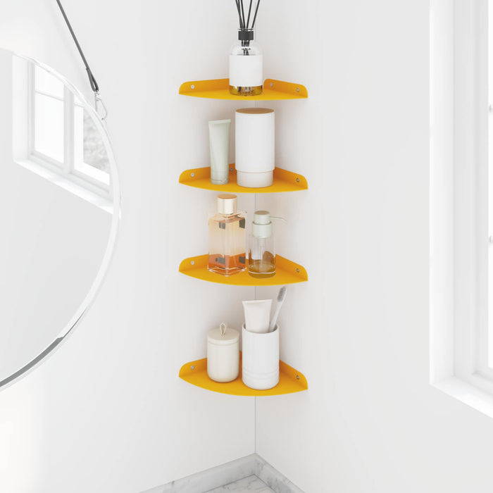 Raft suspendat cu raft 4 pcs Galben muștar 18 x 18 x 2 cm - WALTI WALTI