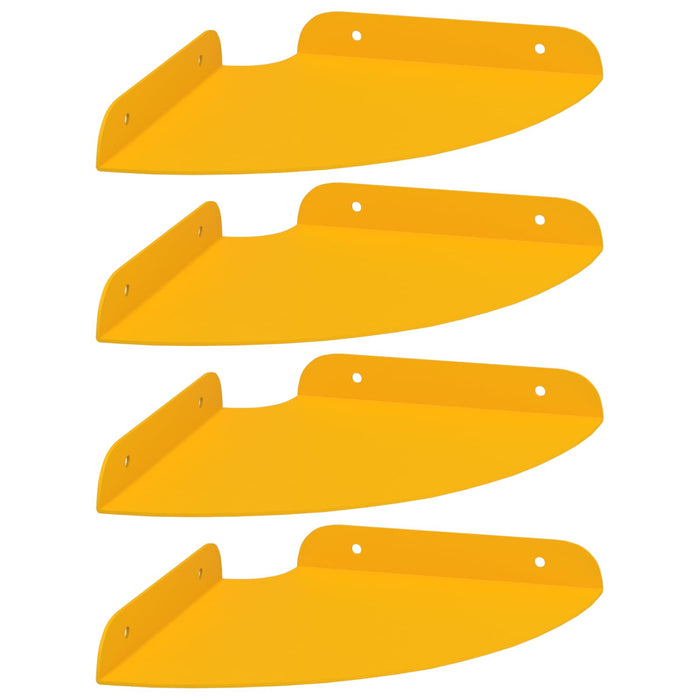 Raft suspendat cu raft 4 pcs Galben muștar 18 x 18 x 2 cm - WALTI WALTI
