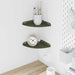 Raft suspendat cu raft 2 pcs Verde măsliniu 18 x 18 x 2 cm - WALTI WALTI