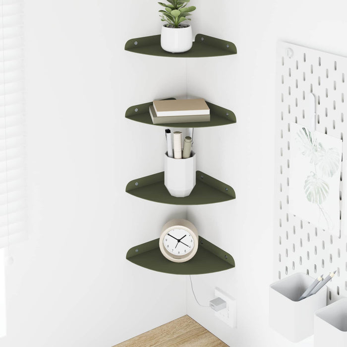 Raft suspendat cu raft 4 pcs Verde măsliniu 18 x 18 x 2 cm - WALTI WALTI