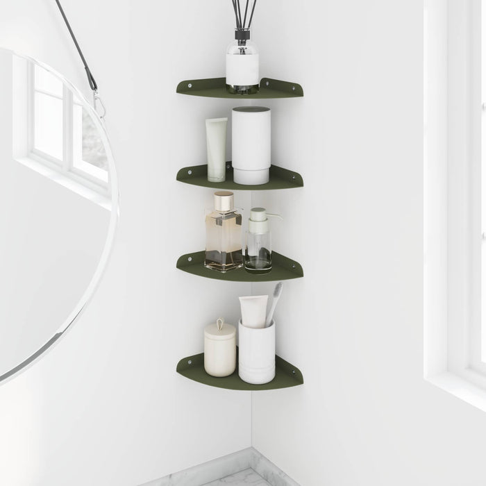 Raft suspendat cu raft 4 pcs Verde măsliniu 18 x 18 x 2 cm - WALTI WALTI