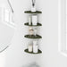 Raft suspendat cu raft 4 pcs Verde măsliniu 18 x 18 x 2 cm - WALTI WALTI