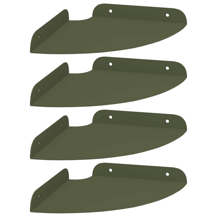 Raft suspendat cu raft 4 pcs Verde măsliniu 18 x 18 x 2 cm - WALTI WALTI