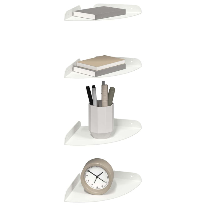Raft suspendat cu raft cu depozitare 4 pcs Alb 18 x 18 x 2 cm - WALTI WALTI