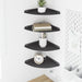 Raft suspendat cu raft cu depozitare 4 pcs Negru 24 x 24 x 2 cm - WALTI WALTI
