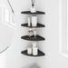 Raft suspendat cu raft cu depozitare 4 pcs Negru 24 x 24 x 2 cm - WALTI WALTI