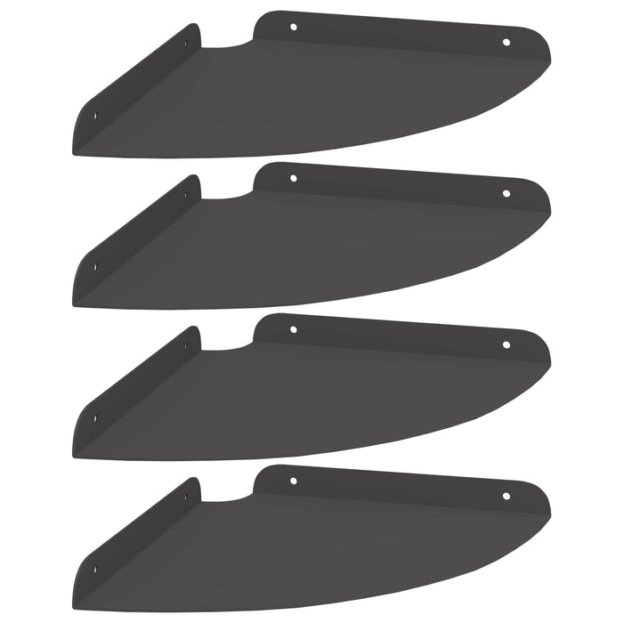 Raft suspendat cu raft cu depozitare 4 pcs Negru 24 x 24 x 2 cm - WALTI WALTI