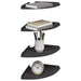 Raft suspendat cu raft cu depozitare 4 pcs Negru 24 x 24 x 2 cm - WALTI WALTI