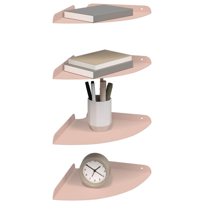 Raft suspendat cu raft cu depozitare 4 pcs Roz 24 x 24 x 2 cm - WALTI WALTI