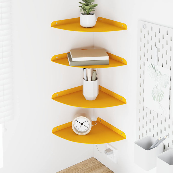 Raft suspendat cu raft 4 pcs Galben muștar 24 x 24 x 2 cm - WALTI WALTI