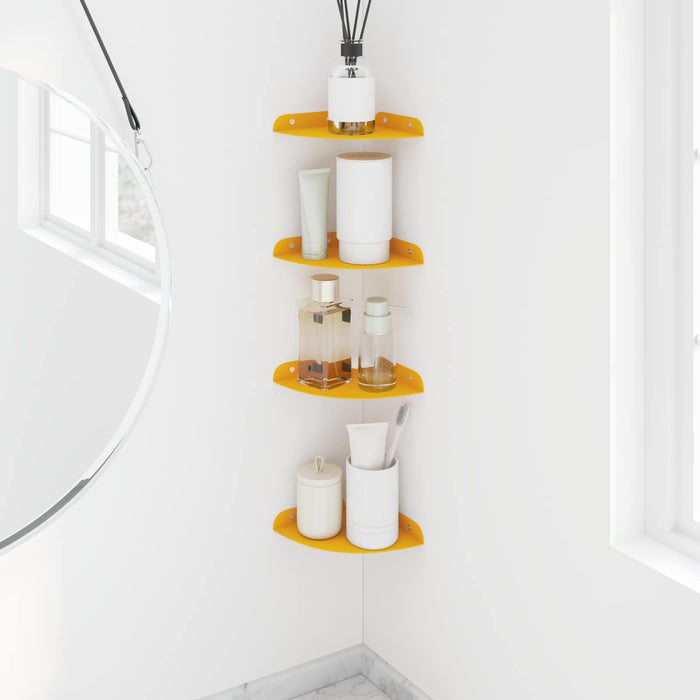 Raft suspendat cu raft 4 pcs Galben muștar 24 x 24 x 2 cm - WALTI WALTI