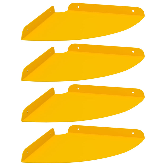 Raft suspendat cu raft 4 pcs Galben muștar 24 x 24 x 2 cm - WALTI WALTI