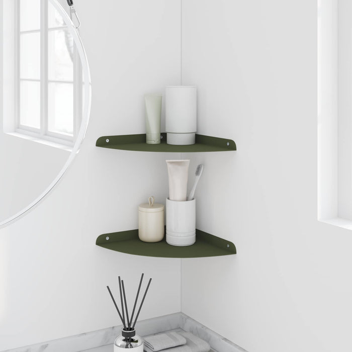 Raft suspendat cu raft 2 pcs Verde măsliniu 24 x 24 x 2 cm - WALTI WALTI
