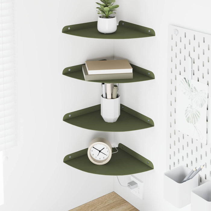 Raft suspendat cu raft 4 pcs Verde măsliniu 24 x 24 x 2 cm - WALTI WALTI