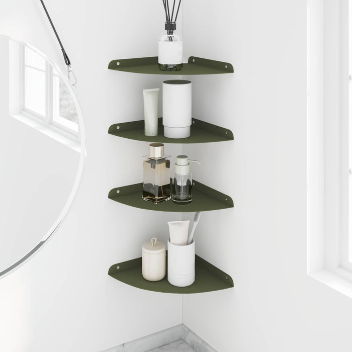 Raft suspendat cu raft 4 pcs Verde măsliniu 24 x 24 x 2 cm - WALTI WALTI
