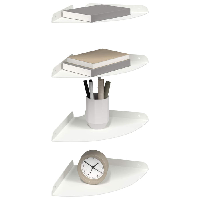 Raft suspendat cu raft cu depozitare 4 pcs Alb 24 x 24 x 2 cm - WALTI WALTI