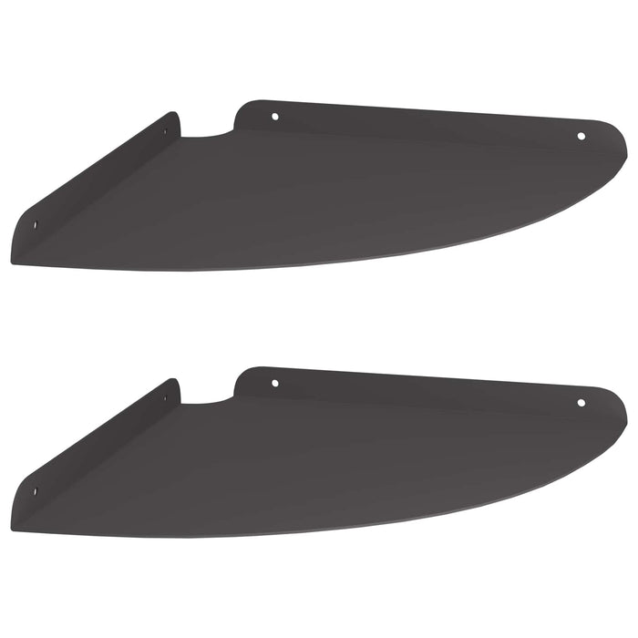 Raft Suspendat pentru Colț cu raft 2 pcs Negru 30 x 30 x 2 cm - WALTI WALTI