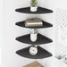 Raft suspendat cu raft cu depozitare 4 pcs Negru 30 x 30 x 2 cm - WALTI WALTI