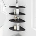 Raft suspendat cu raft cu depozitare 4 pcs Negru 30 x 30 x 2 cm - WALTI WALTI
