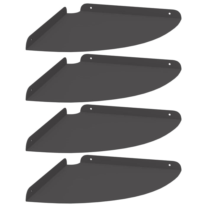 Raft suspendat cu raft cu depozitare 4 pcs Negru 30 x 30 x 2 cm - WALTI WALTI