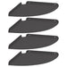 Raft suspendat cu raft cu depozitare 4 pcs Negru 30 x 30 x 2 cm - WALTI WALTI