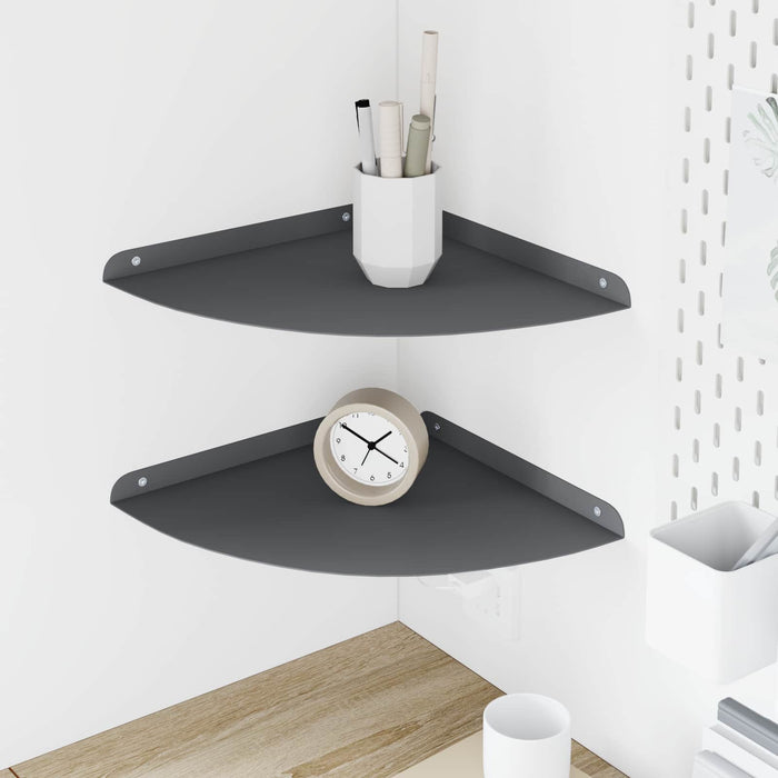 Raft suspendat cu raft 2 pcs Antracit 30 x 30 x 2 cm - WALTI WALTI