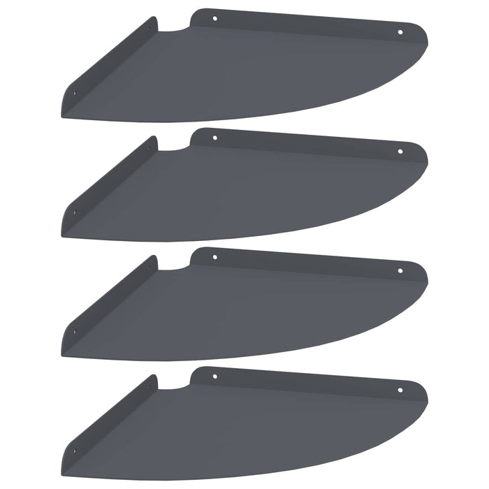 Raft suspendat cu raft 4 pcs Antracit 30 x 30 x 2 cm - WALTI WALTI