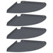 Raft suspendat cu raft 4 pcs Antracit 30 x 30 x 2 cm - WALTI WALTI