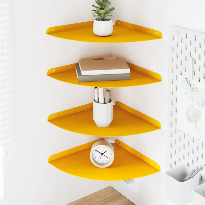 Raft suspendat cu raft 4 pcs Galben muștar 30 x 30 x 2 cm - WALTI WALTI