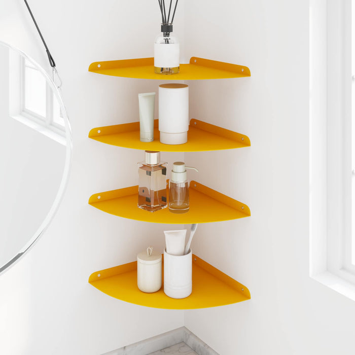 Raft suspendat cu raft 4 pcs Galben muștar 30 x 30 x 2 cm - WALTI WALTI