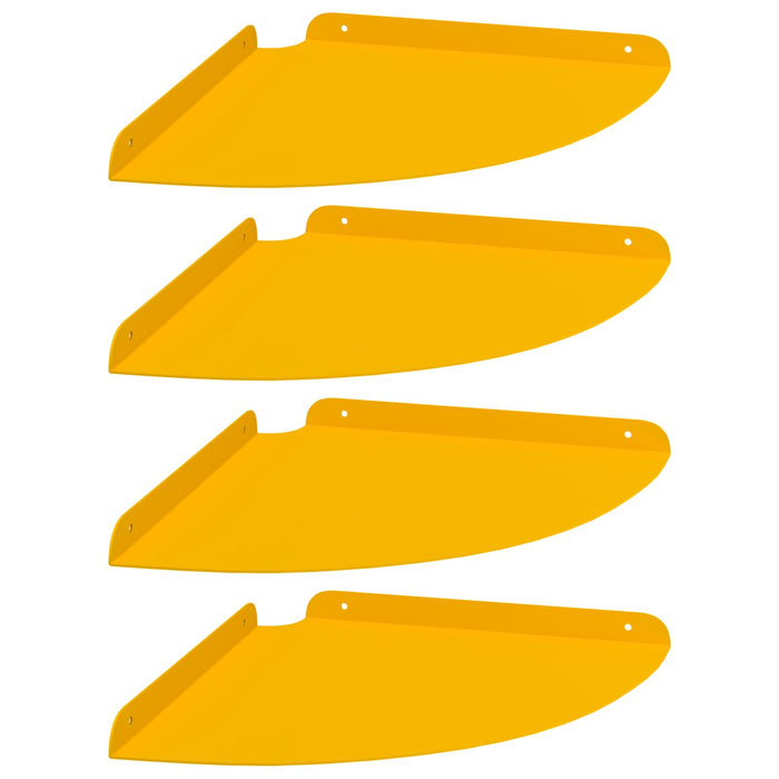 Raft suspendat cu raft 4 pcs Galben muștar 30 x 30 x 2 cm - WALTI WALTI