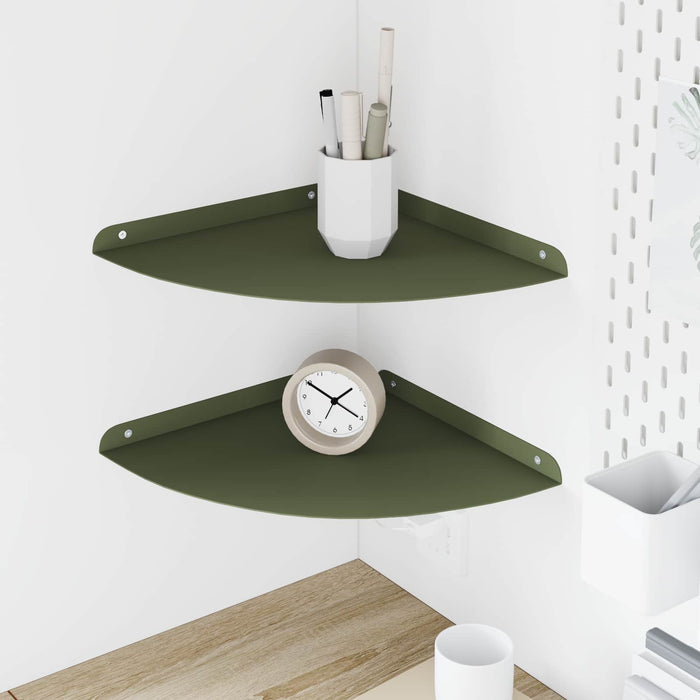 Raft suspendat cu raft 2 pcs Verde măsliniu 30 x 30 x 2 cm - WALTI WALTI