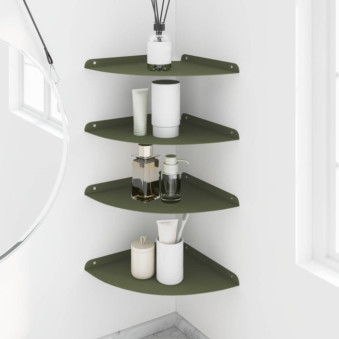 Raft suspendat cu raft 4 pcs Olivengrønn 30 x 30 x 2 cm - WALTI WALTI