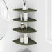 Raft suspendat cu raft 4 pcs Olivengrønn 30 x 30 x 2 cm - WALTI WALTI