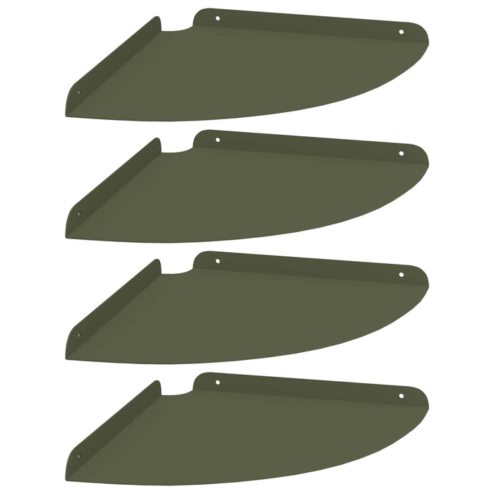 Raft suspendat cu raft 4 pcs Olivengrønn 30 x 30 x 2 cm - WALTI WALTI