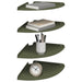 Raft suspendat cu raft 4 pcs Olivengrønn 30 x 30 x 2 cm - WALTI WALTI