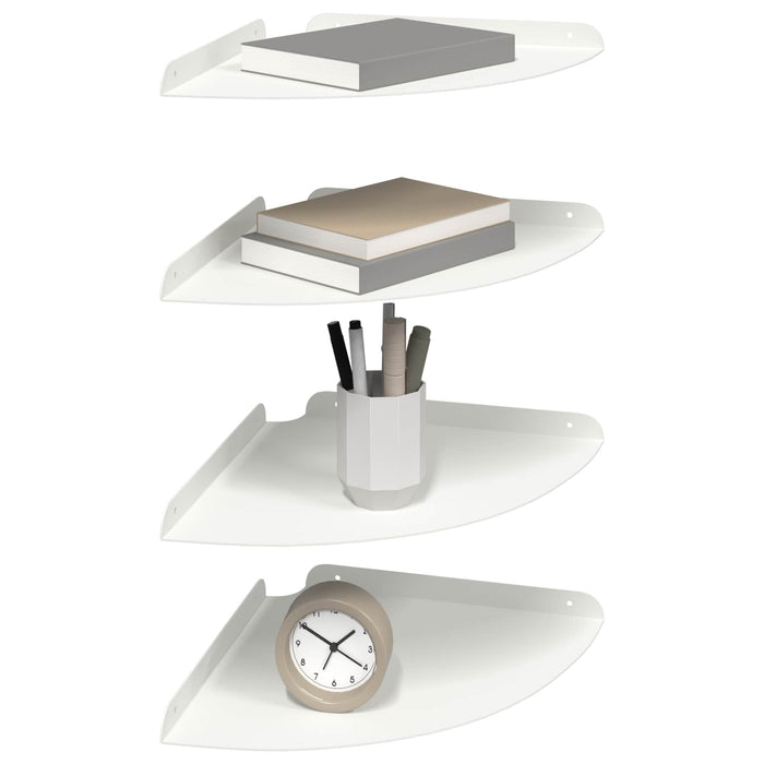 Raft suspendat cu raft cu depozitare 4 pcs Alb 30 x 30 x 2 cm - WALTI WALTI