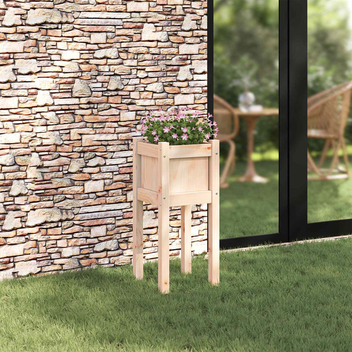 Vază pentru Grădină Natură 31 x 31 x 70 cm Lemn de pin masiv - WALTI WALTI