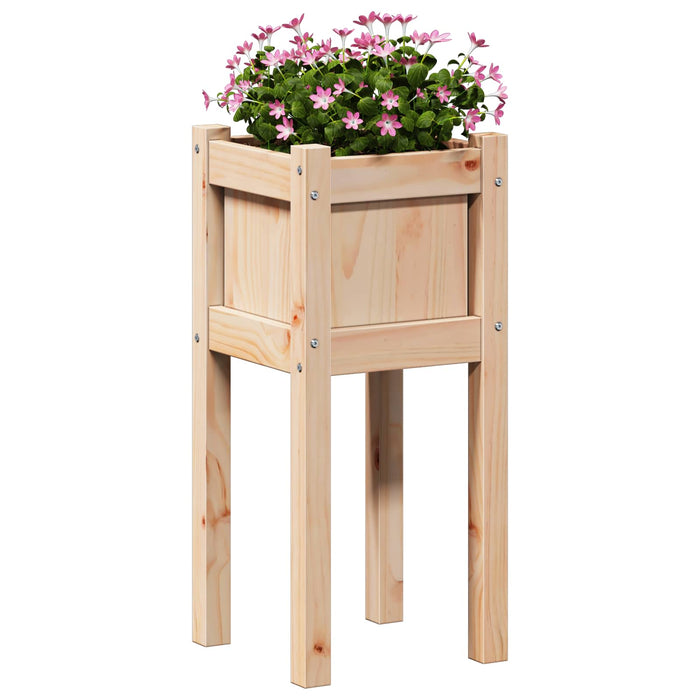 Vază pentru Grădină Natură 31 x 31 x 70 cm Lemn de pin masiv - WALTI WALTI