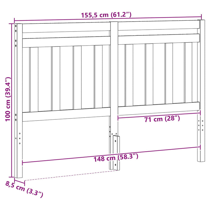 Tăblie cap cu headboard Maroniu cerat 155,5 x 100 cm - WALTI WALTI