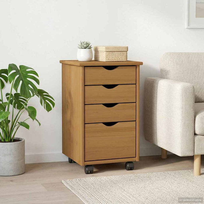 Cabinet mobil MOSS Maro Miere 34 x 39 x 56 cm Lemn masiv de pin - WALTI WALTI