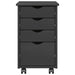 Cabinet mobil cu roata Gri 34 x 39 x 56 cm Lemn de pin masiv - WALTI WALTI