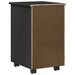 Cabinet mobil cu roata Negru 34 x 39 x 56 cm Lemn de pin masiv - WALTI WALTI