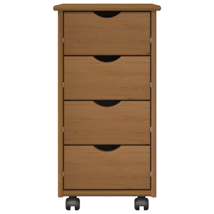 Cabinet mobil Maro miere 34 x 39 x 65,5 cm Lemn de pin masiv - WALTI WALTI